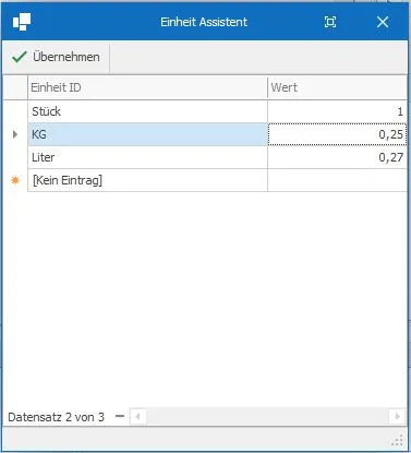 Einheit Assistent
